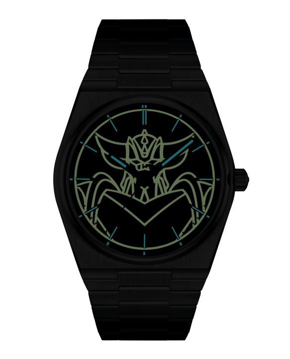 表盤採用 Super-Luminova® 技術照明的 Tissot PRX UFO Robot Grendizer 手錶圖