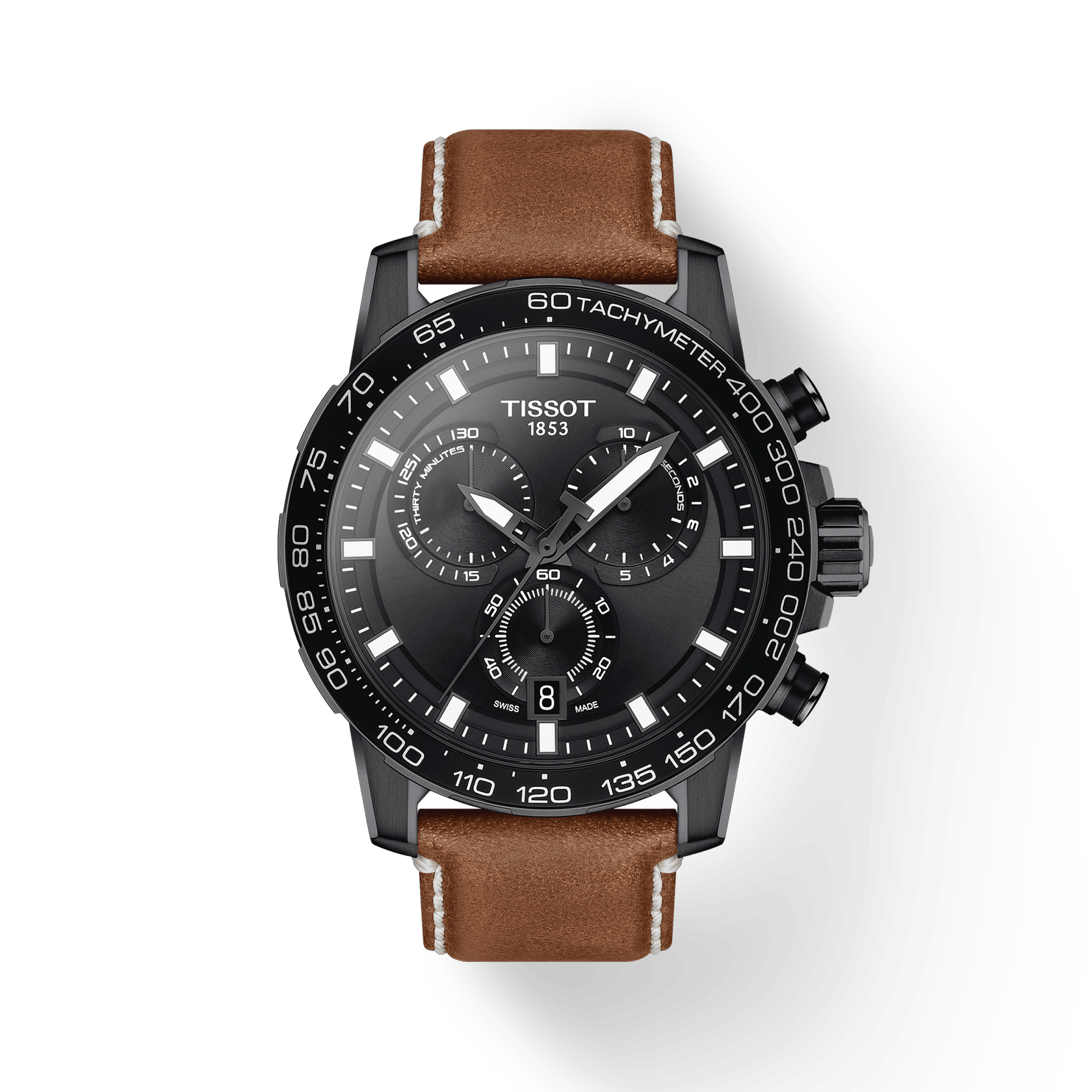 Tissot スーパースポーツ T125617A 革ベルト クロノグラフ - 腕時計