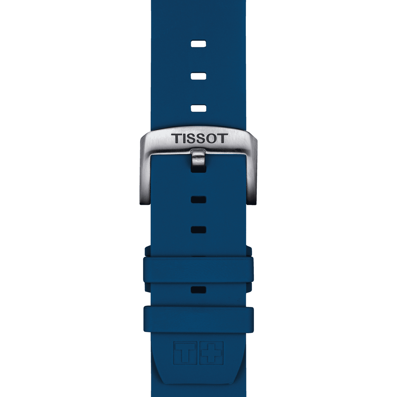Bracelet officiel Tissot silicone bleu entre-cornes 22 mm